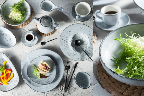 Green Color Porcelain Dinnerware Set