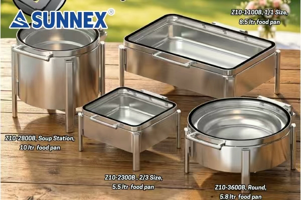 Elevate every buffet with SUNNEX Stackable & Windproof Outdoor Chafers