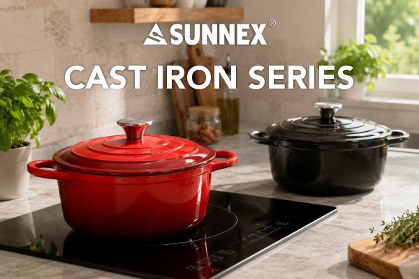 SUNNEX Premium Enamel Cast Iron Cookware Series