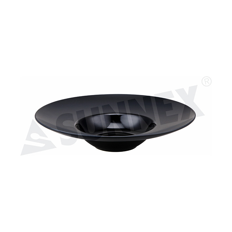 Black Color Porcelain Round Display Bowl