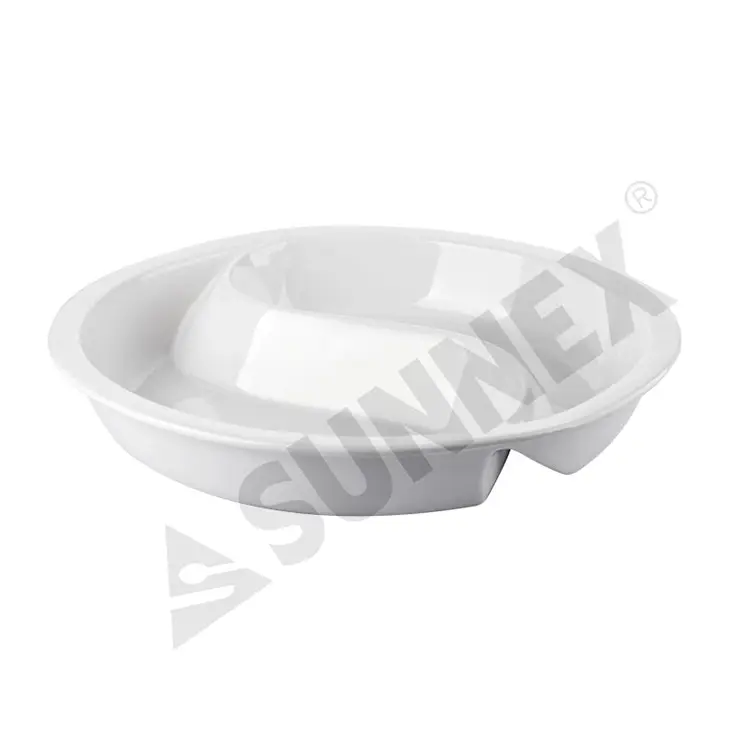 Porcelain 2 Division Food Pan