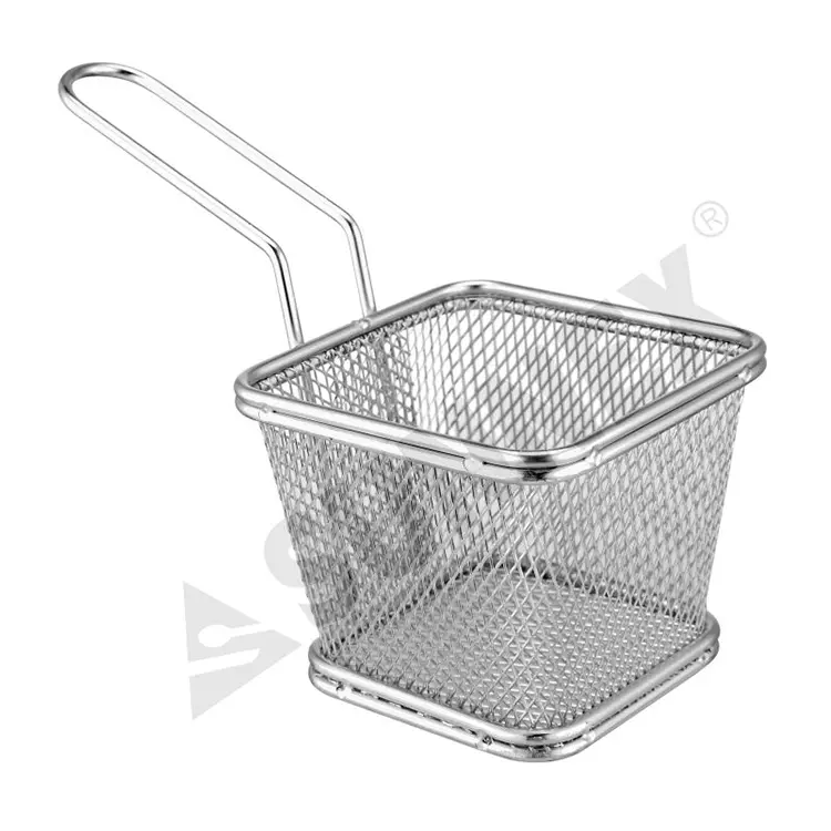 Stainless Steel Conical Square Wire Presentation Basket
